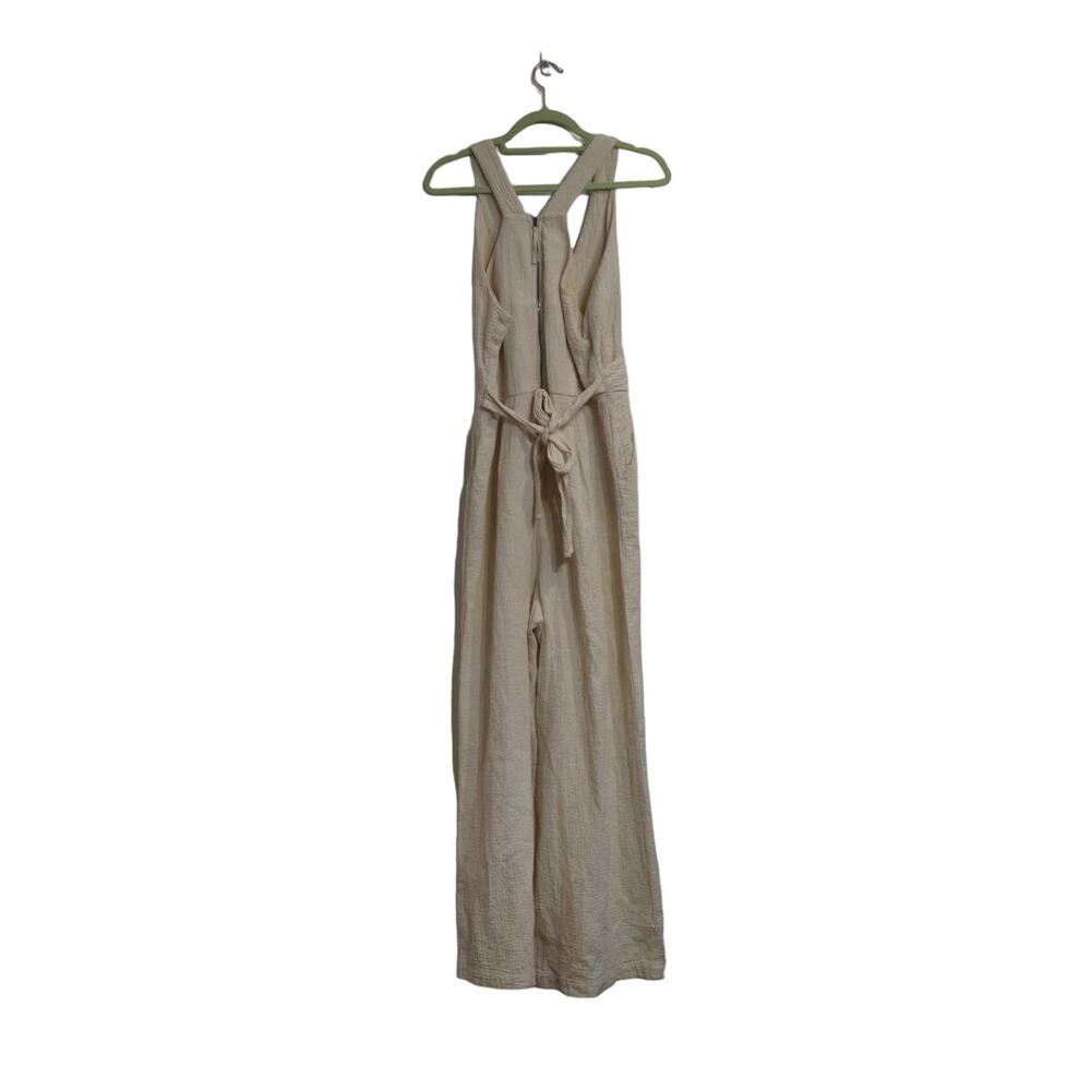Anthropologie Cream Demi Textured Jumpsuit Sz 12 - Picture 11 of 14